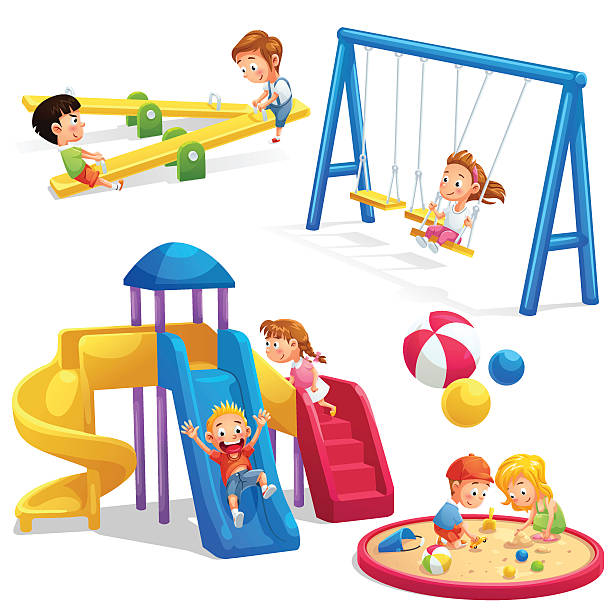 Park And Playground Cartoon Stock Illustration - Download Image Now -  Child, Backgrounds, Public Park - iStock